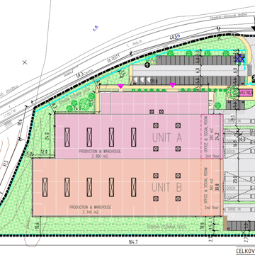 Industrial plot for sale with zoning permit in Trenčín