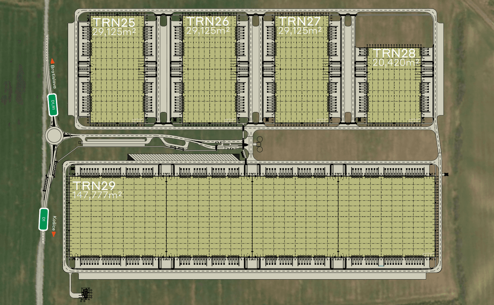 Lease of a warehouse or production hall in Trnava